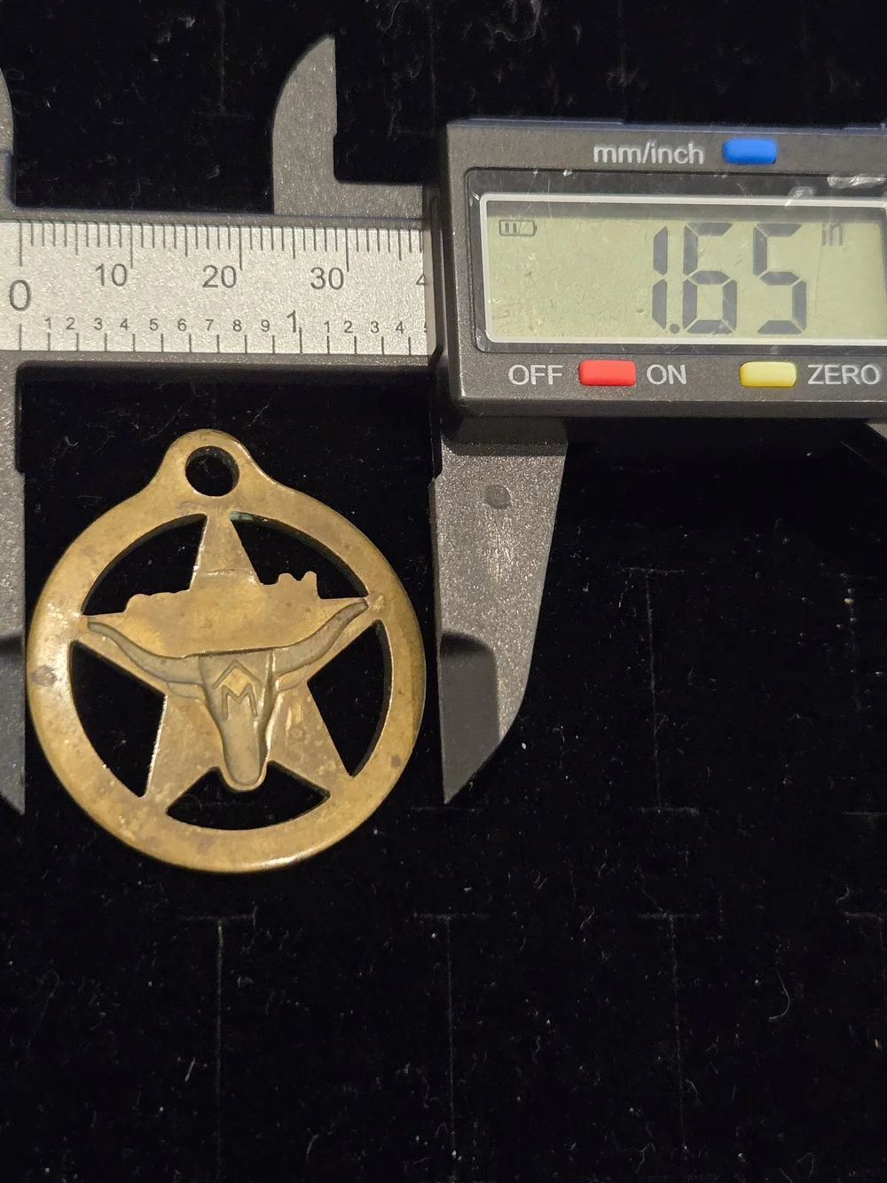 Marlboro Brass Longhorn Star Medallion - Brass Tone